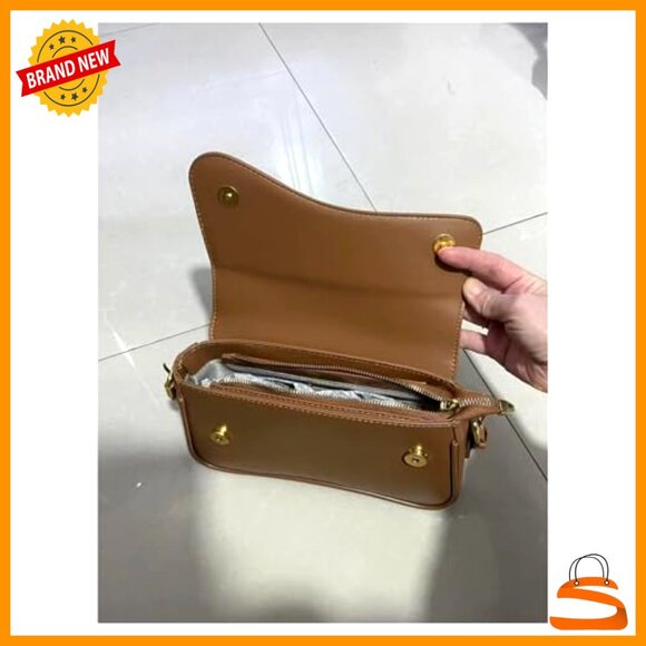 Faux Leather Hobo Shoulder Bag with Removable Straps, One Size - Picture 2 of 5